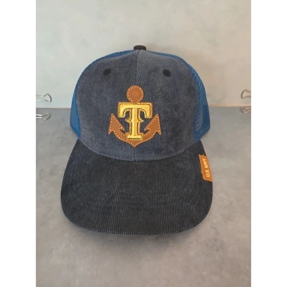 Texas Rangers US Navy Snapback Hat (Client)